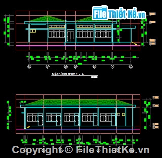 Bản vẽ autocad,Ủy ban xã,thiết kế nhà ủy ban,Bản vẽ xã Bình Hưng